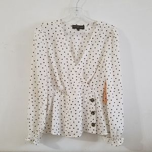 ALMOST FAMOUS | NWT Polka Dot Peplum Top